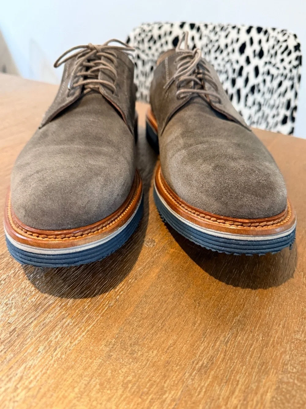 Johnston Murphy Jenson Gray Suede Plain Toe Size 10